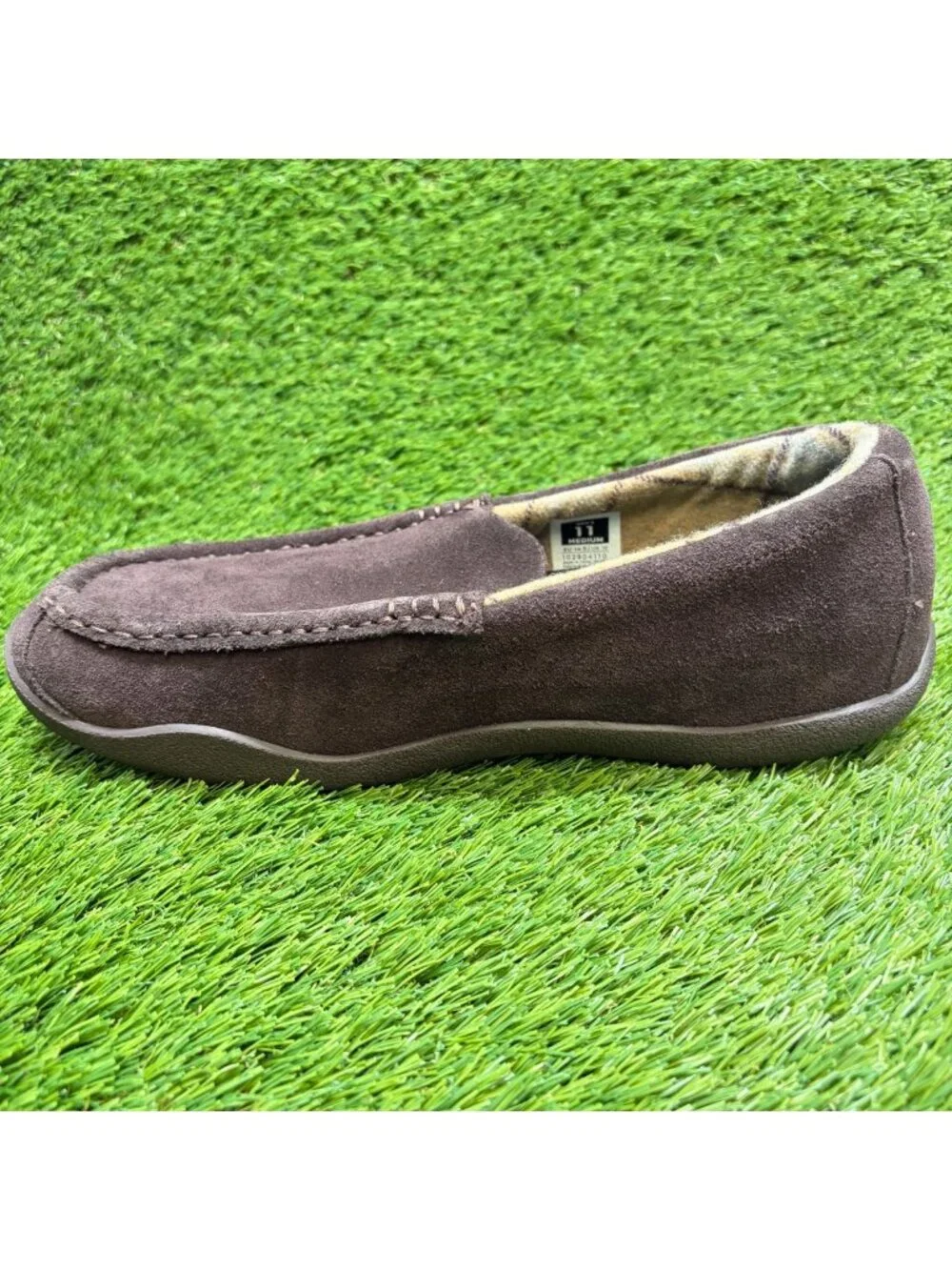Kuru Loft Mens Size 11 Brown Casual Walking Moccasin Slip-On Slippers Shoes